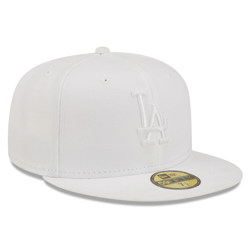 Los Angeles Dodgers New Era White on White 59FIFTY Fitted Hat | MLB On Sale