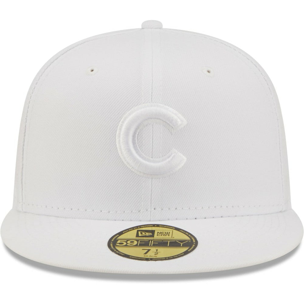 Chicago Cubs New Era White on White 59FIFTY Fitted Hat | MLB US