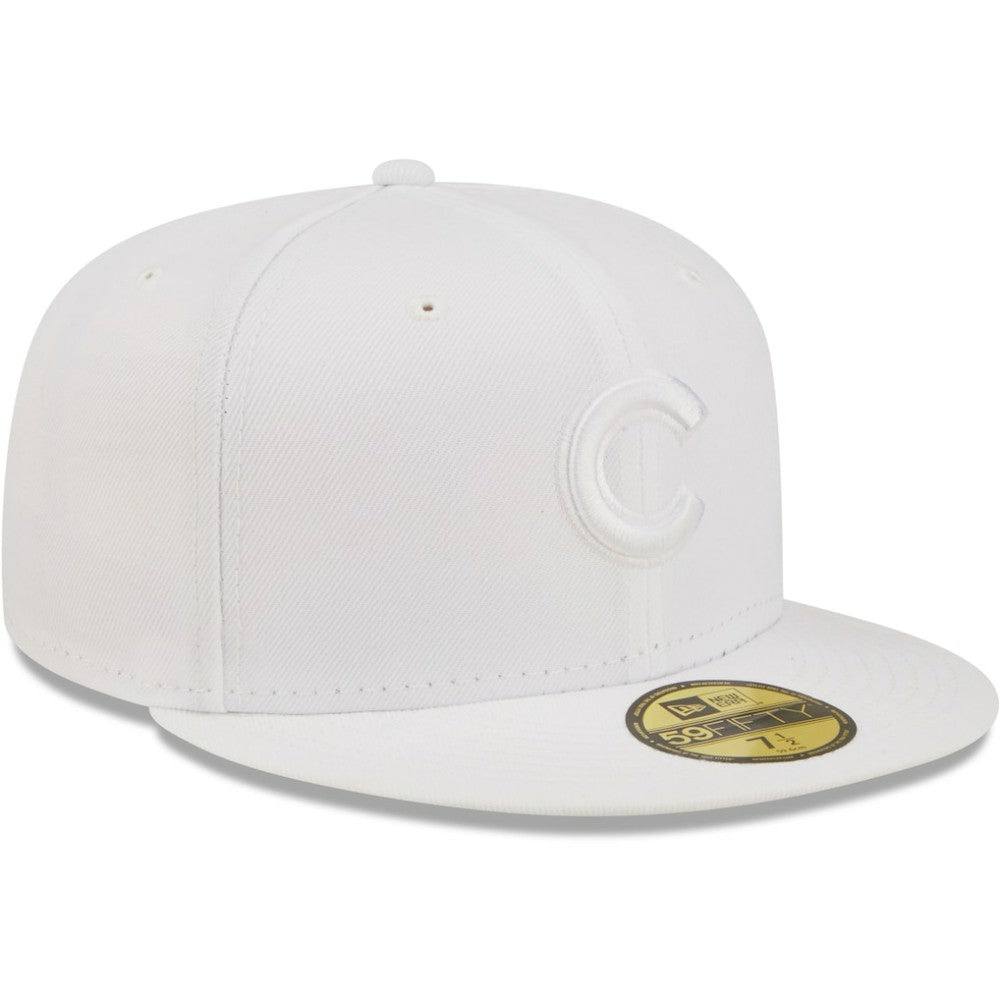 Chicago Cubs New Era White on White 59FIFTY Fitted Hat | MLB US