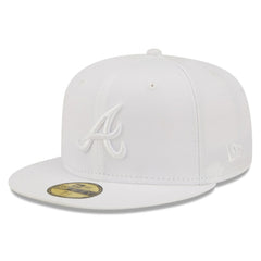 Atlanta Braves New Era White on White 59FIFTY Fitted Hat | MLB Outlet