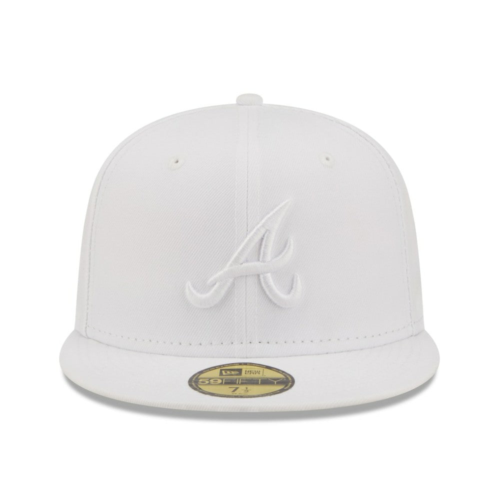 Atlanta Braves New Era White on White 59FIFTY Fitted Hat | MLB Outlet