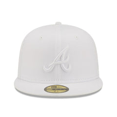 Atlanta Braves New Era White on White 59FIFTY Fitted Hat | MLB Outlet
