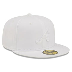 Atlanta Braves New Era White on White 59FIFTY Fitted Hat | MLB Outlet
