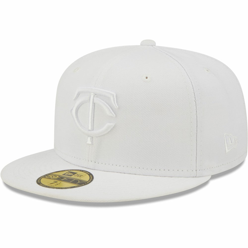 Minnesota Twins New Era White on White 59FIFTY Fitted Hat | MLB Discount