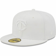 Minnesota Twins New Era White on White 59FIFTY Fitted Hat | MLB Discount