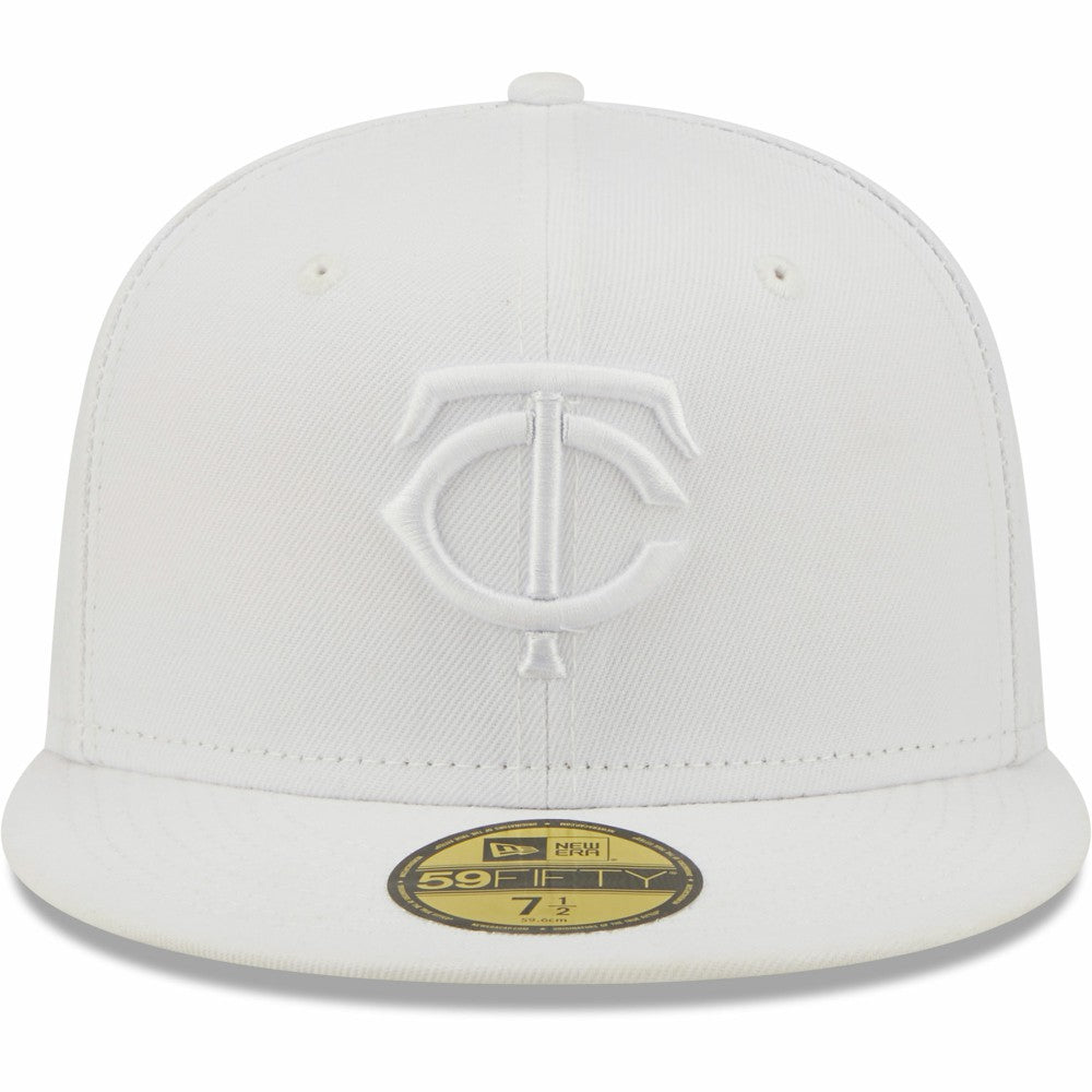 Minnesota Twins New Era White on White 59FIFTY Fitted Hat | MLB Discount