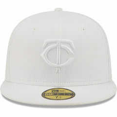 Minnesota Twins New Era White on White 59FIFTY Fitted Hat | MLB Discount