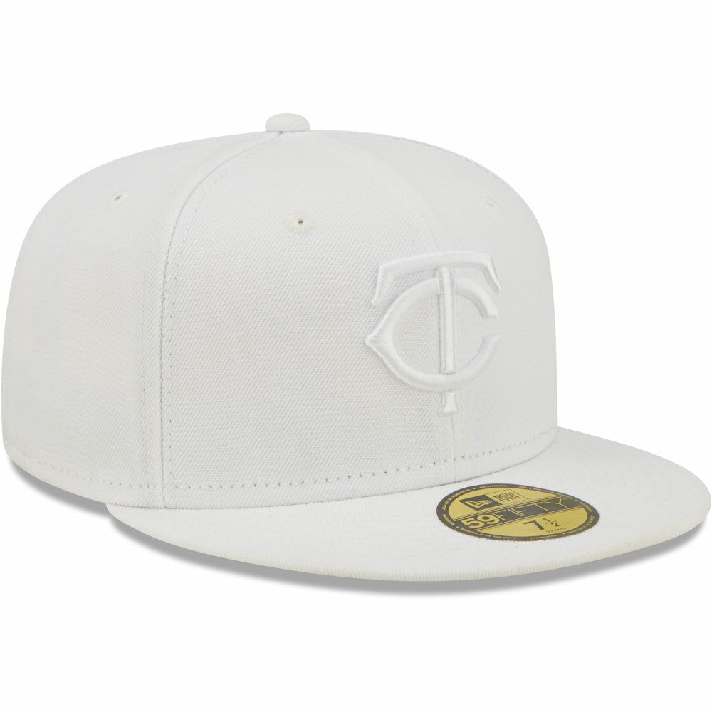 Minnesota Twins New Era White on White 59FIFTY Fitted Hat | MLB Discount