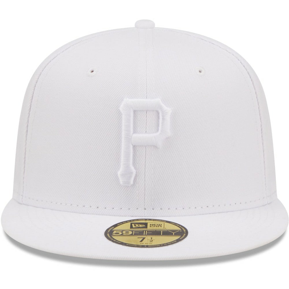Pittsburgh Pirates New Era White on White 59FIFTY Fitted Hat | MLB Outlet