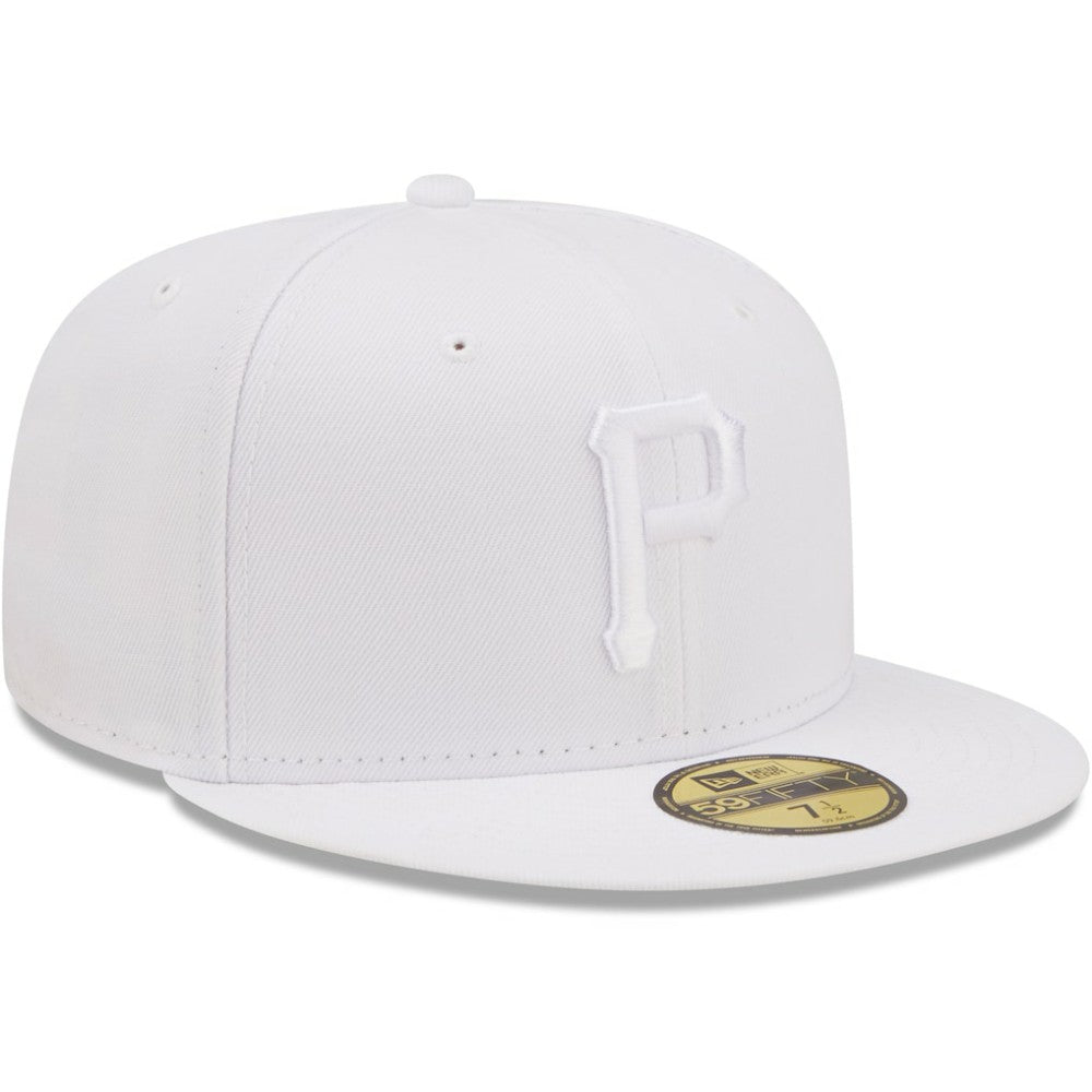 Pittsburgh Pirates New Era White on White 59FIFTY Fitted Hat | MLB Outlet