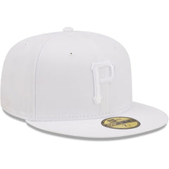 Pittsburgh Pirates New Era White on White 59FIFTY Fitted Hat | MLB Outlet