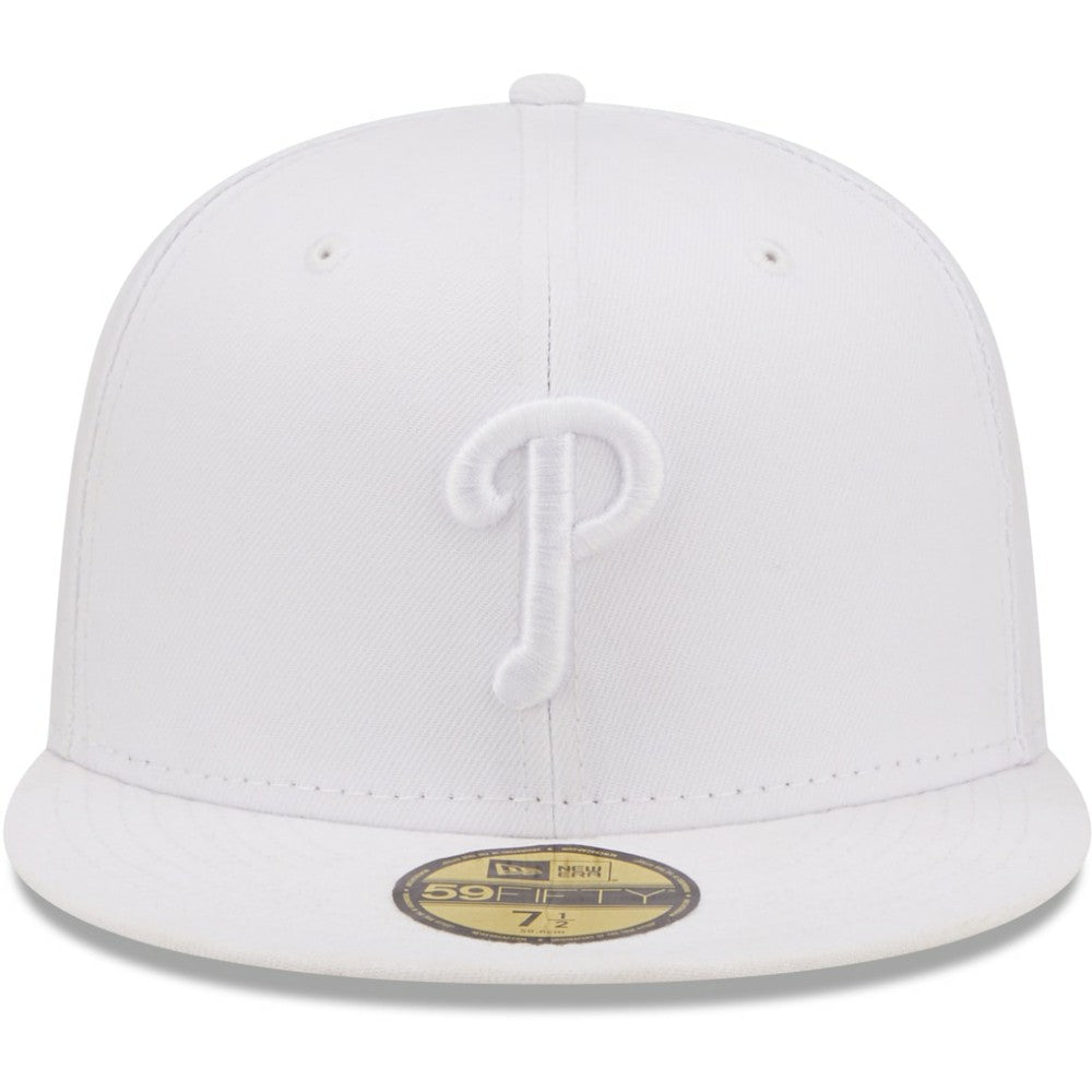 Philadelphia Phillies New Era White on White 59FIFTY Fitted Hat | MLB Online