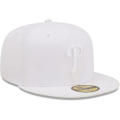 Philadelphia Phillies New Era White on White 59FIFTY Fitted Hat | MLB Online