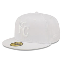 Kansas City Royals New Era White on White 59FIFTY Fitted Hat | MLB On Sale