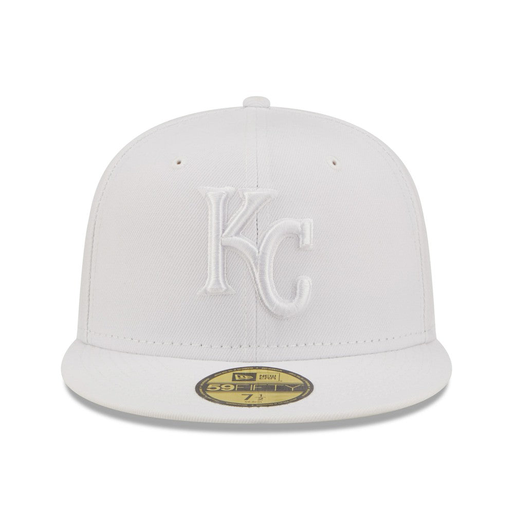 Kansas City Royals New Era White on White 59FIFTY Fitted Hat | MLB On Sale