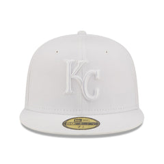 Kansas City Royals New Era White on White 59FIFTY Fitted Hat | MLB On Sale