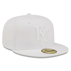 Kansas City Royals New Era White on White 59FIFTY Fitted Hat | MLB On Sale