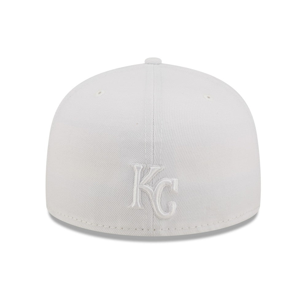 Kansas City Royals New Era White on White 59FIFTY Fitted Hat | MLB On Sale