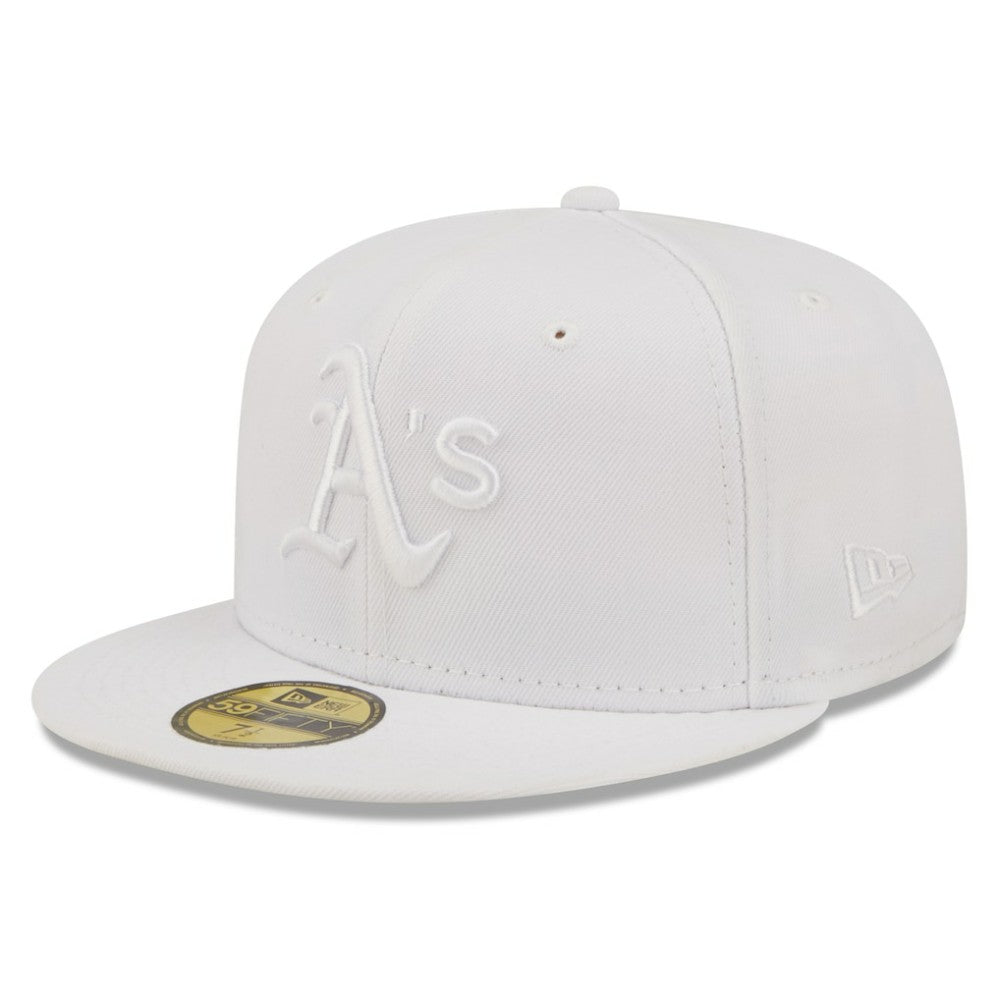 Athletics New Era White on White 59FIFTY Fitted Hat | MLB New