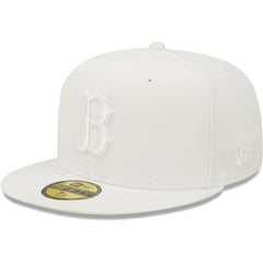 Boston Red Sox New Era White on White 59FIFTY Fitted Hat | MLB Outlet