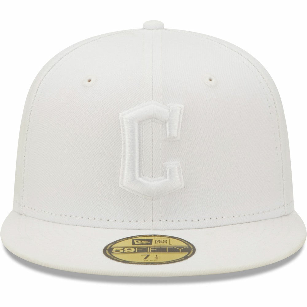 Cleveland Guardians New Era White on White 59FIFTY Fitted Hat | MLB Discount
