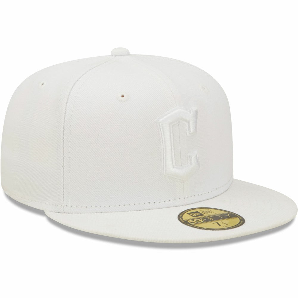 Cleveland Guardians New Era White on White 59FIFTY Fitted Hat | MLB Discount