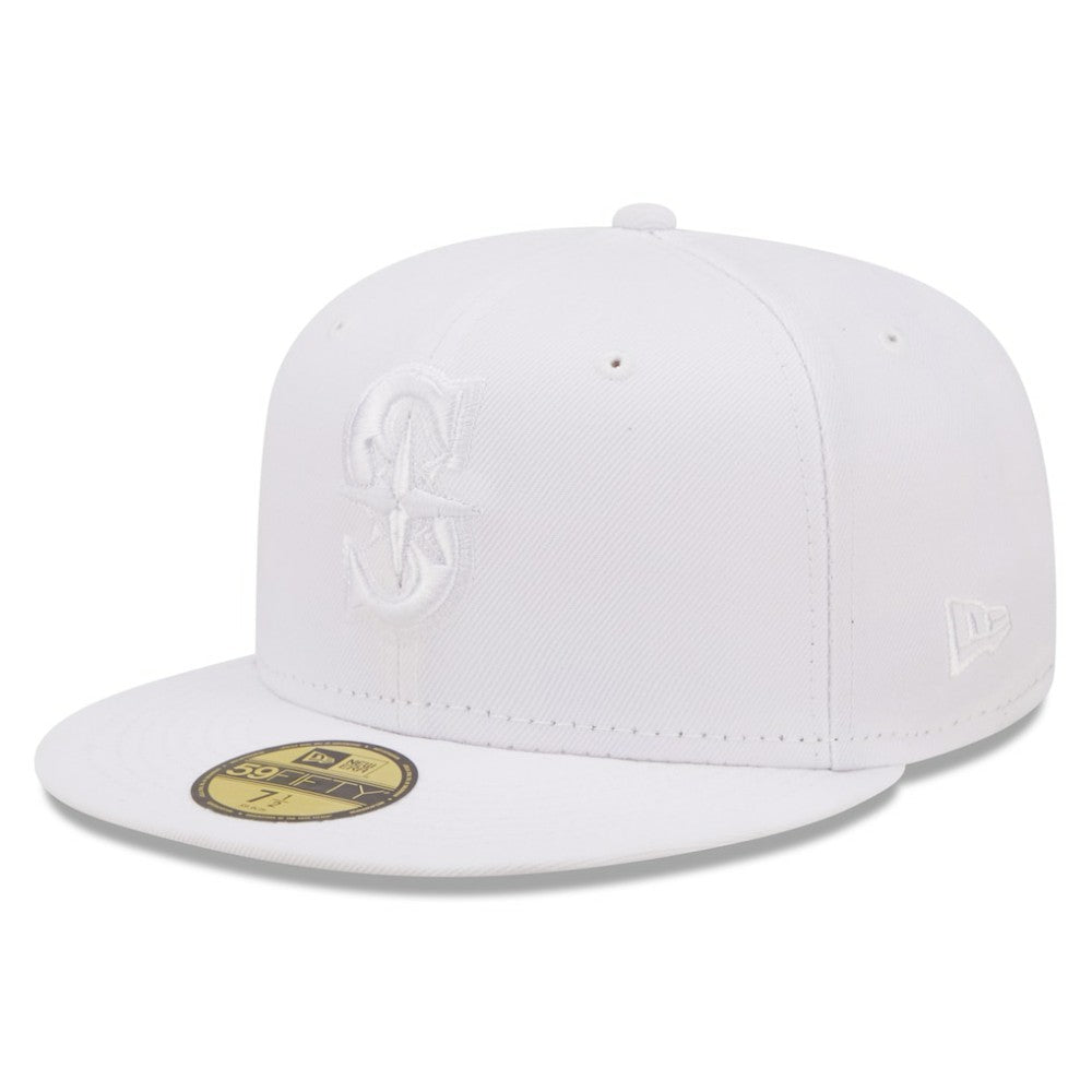 Seattle Mariners New Era White on White 59FIFTY Fitted Hat | MLB On Sale