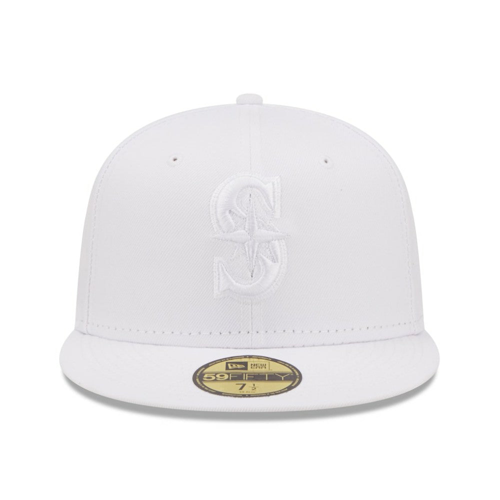 Seattle Mariners New Era White on White 59FIFTY Fitted Hat | MLB On Sale