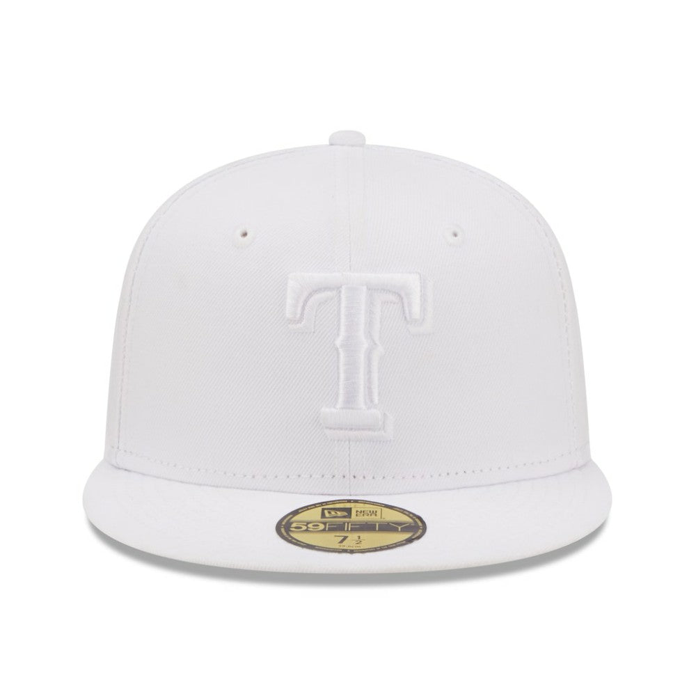 Texas Rangers New Era White on White 59FIFTY Fitted Hat | MLB On Sale
