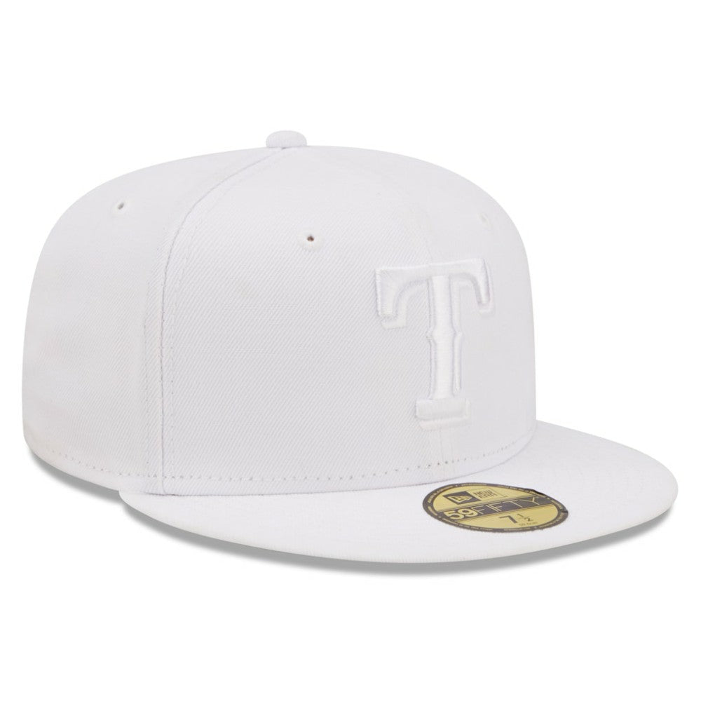 Texas Rangers New Era White on White 59FIFTY Fitted Hat | MLB On Sale