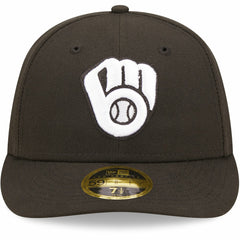Milwaukee Brewers New Era Black & White Low Profile 59FIFTY Fitted Hat | MLB US