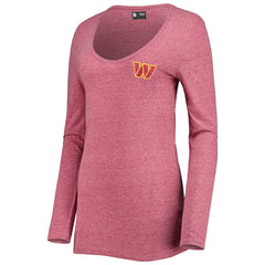 Washington Commanders New Era Women's Scoop Neck Tri-Blend Long Sleeve T-Shirt