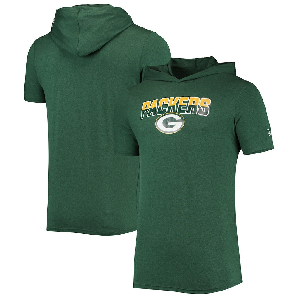Green Bay Packers New Era Team Brushed Hoodie T-Shirt