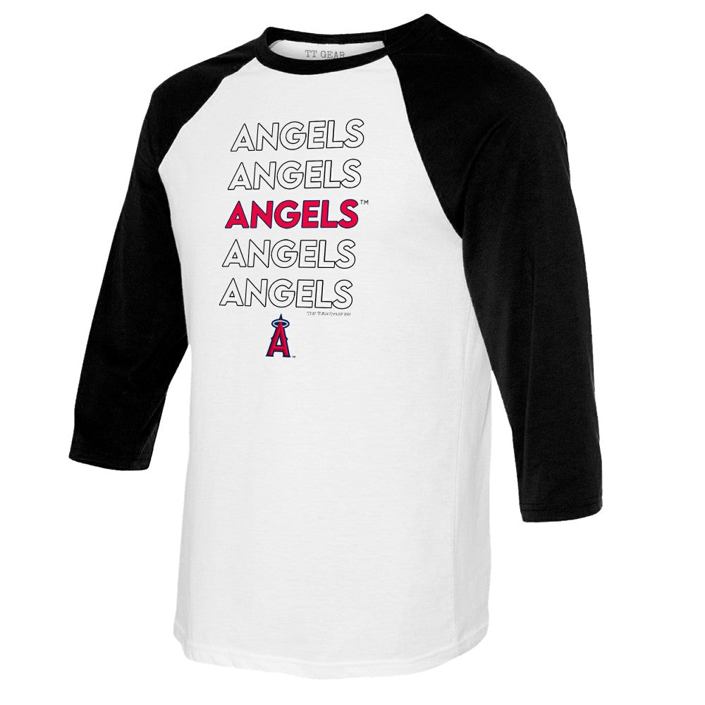 Los Angeles Angels Tiny Turnip Women's Stacked 3/4-Sleeve Raglan T-Shirt | MLB Online