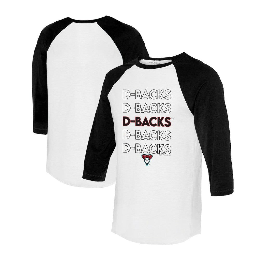Arizona Diamondbacks Tiny Turnip Women's Stacked 3/4-Sleeve Raglan T-Shirt | MLB Discount