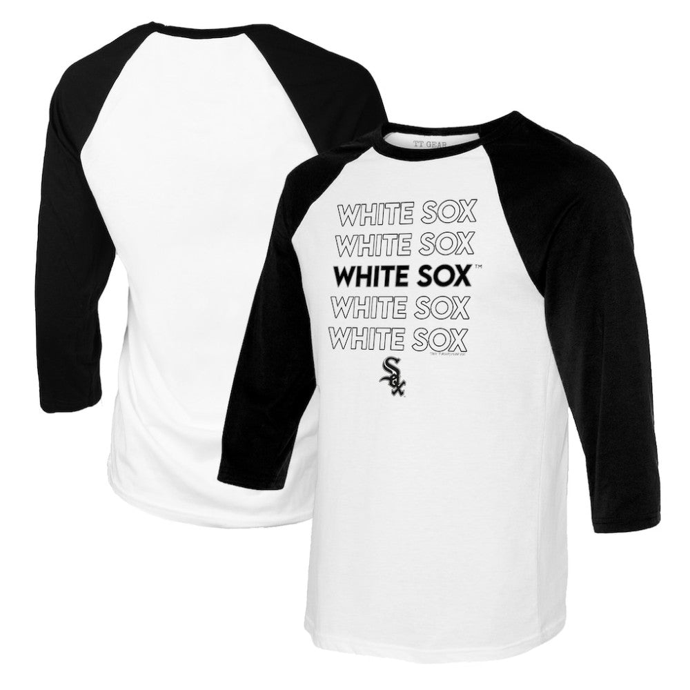 Chicago White Sox Tiny Turnip Women's Stacked 3/4-Sleeve Raglan T-Shirt | MLB On Sale