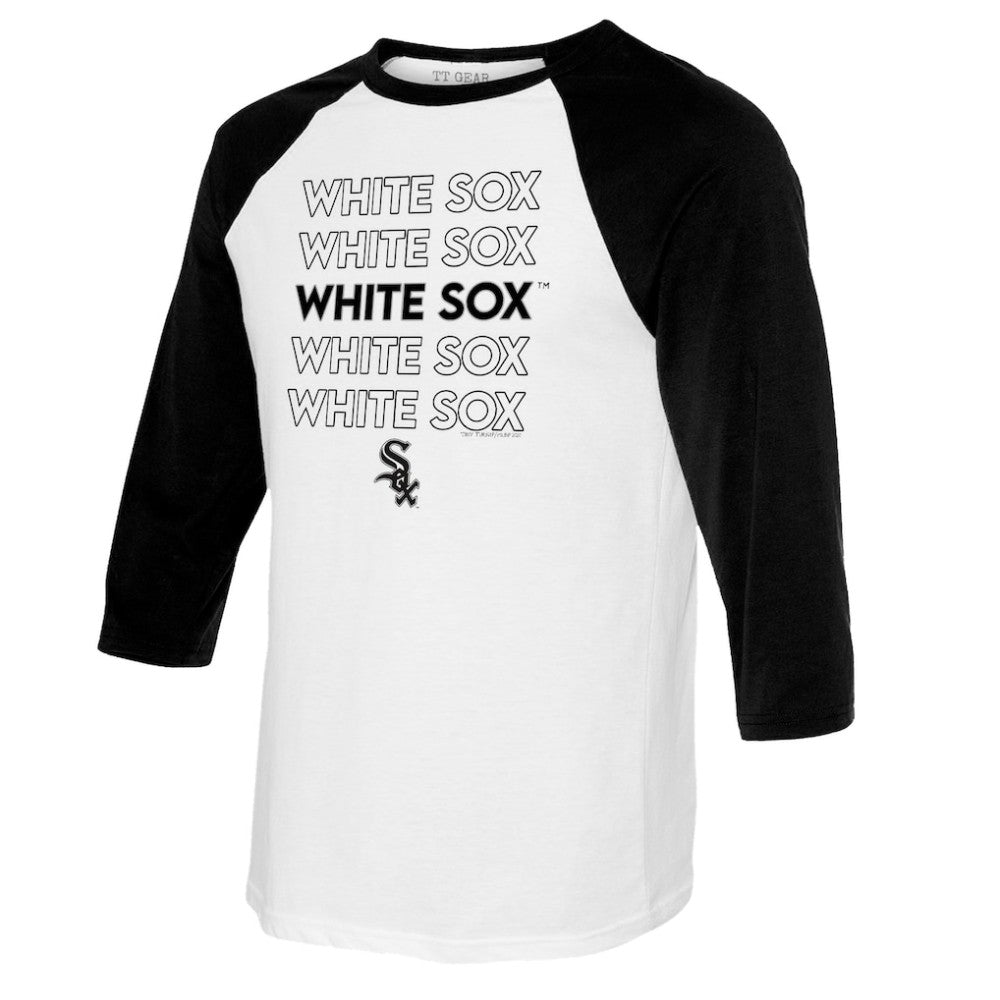 Chicago White Sox Tiny Turnip Women's Stacked 3/4-Sleeve Raglan T-Shirt | MLB On Sale