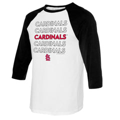 St. Louis Cardinals Tiny Turnip Women's Stacked 3/4-Sleeve Raglan T-Shirt | MLB Sale