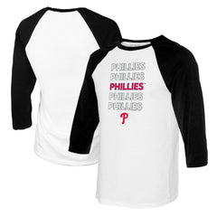 Philadelphia Phillies Tiny Turnip Youth Stacked Raglan 3/4 Sleeve T-Shirt | MLB Online