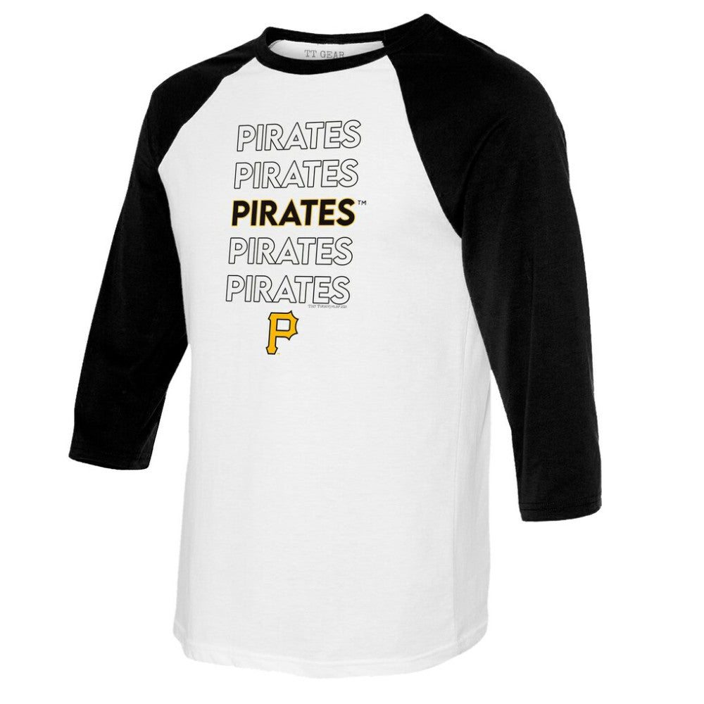 Pittsburgh Pirates Tiny Turnip Youth Stacked Raglan 3/4 Sleeve T-Shirt | MLB Outlet