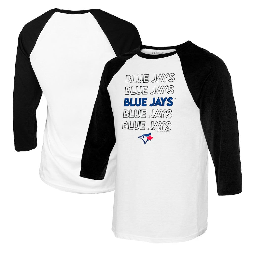 Toronto Blue Jays Tiny Turnip Youth Stacked Raglan 3/4 Sleeve T-Shirt | MLB Shop