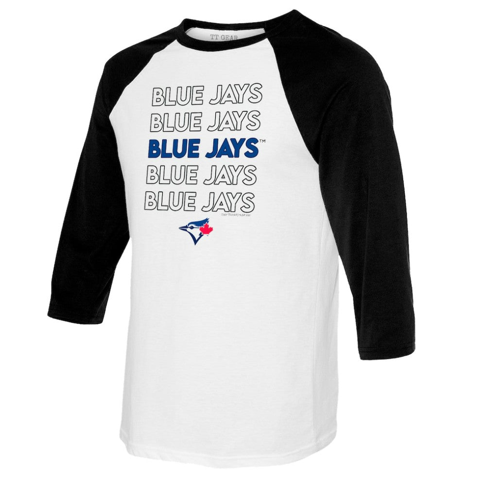 Toronto Blue Jays Tiny Turnip Youth Stacked Raglan 3/4 Sleeve T-Shirt | MLB Shop