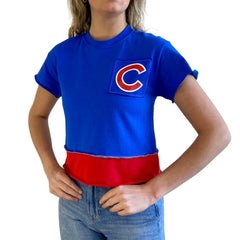 Chicago Cubs Refried Apparel Women's Cropped T-Shirt | MLB On Sale
