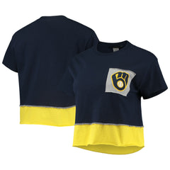 Milwaukee Brewers Refried Apparel Women's Cropped T-Shirt | MLB Sale