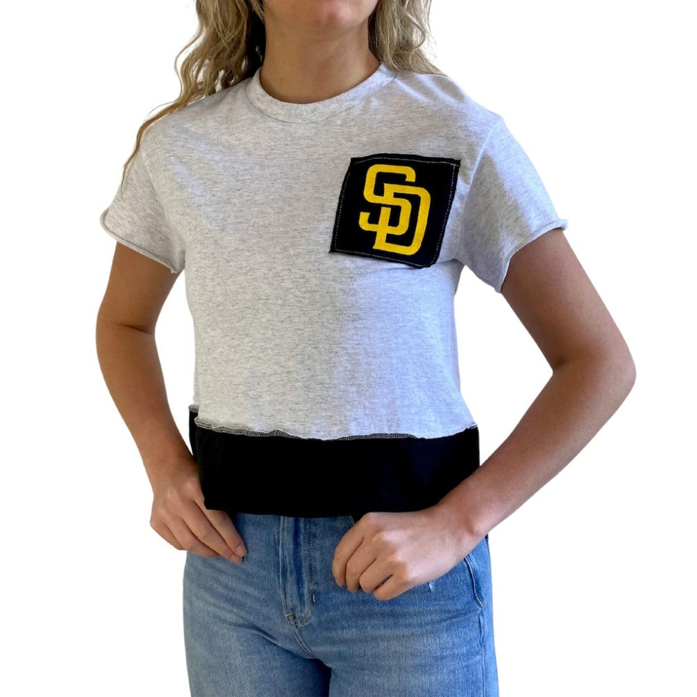 San Diego Padres Refried Apparel Women's Cropped T-Shirt | MLB New