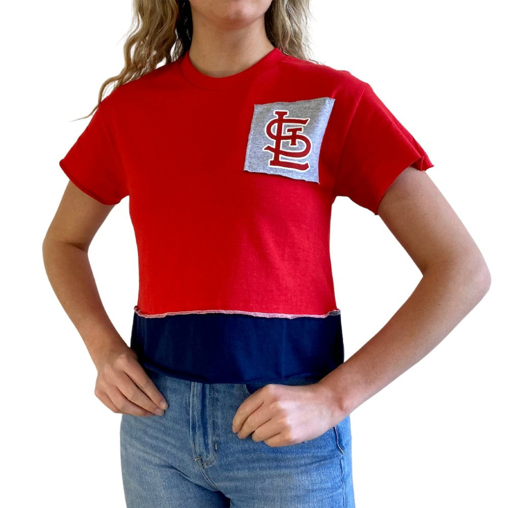 St. Louis Cardinals Refried Apparel Women's Cropped T-Shirt | MLB On Sale
