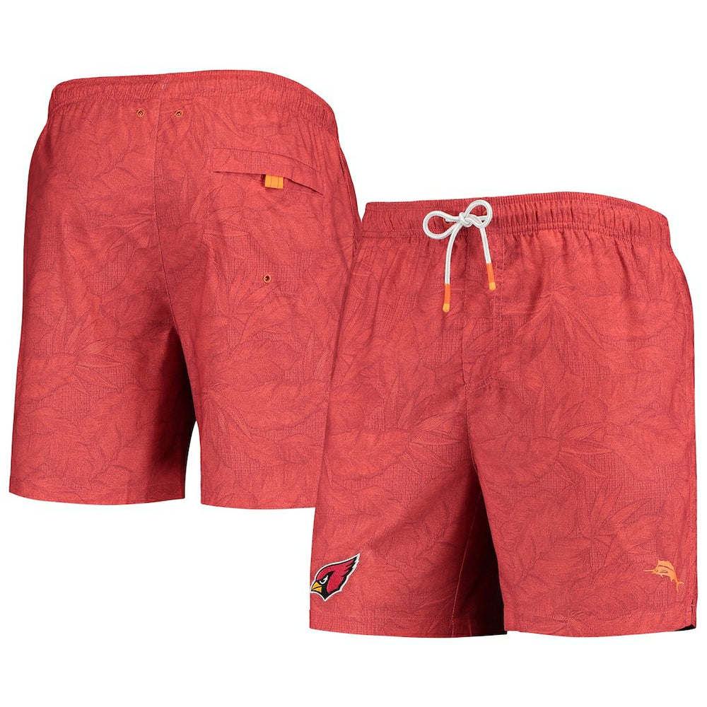 Arizona Cardinals Tommy Bahama Team Naples Layered Leaves Swim Trunks