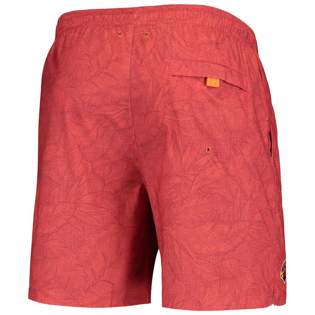 Arizona Cardinals Tommy Bahama Team Naples Layered Leaves Swim Trunks