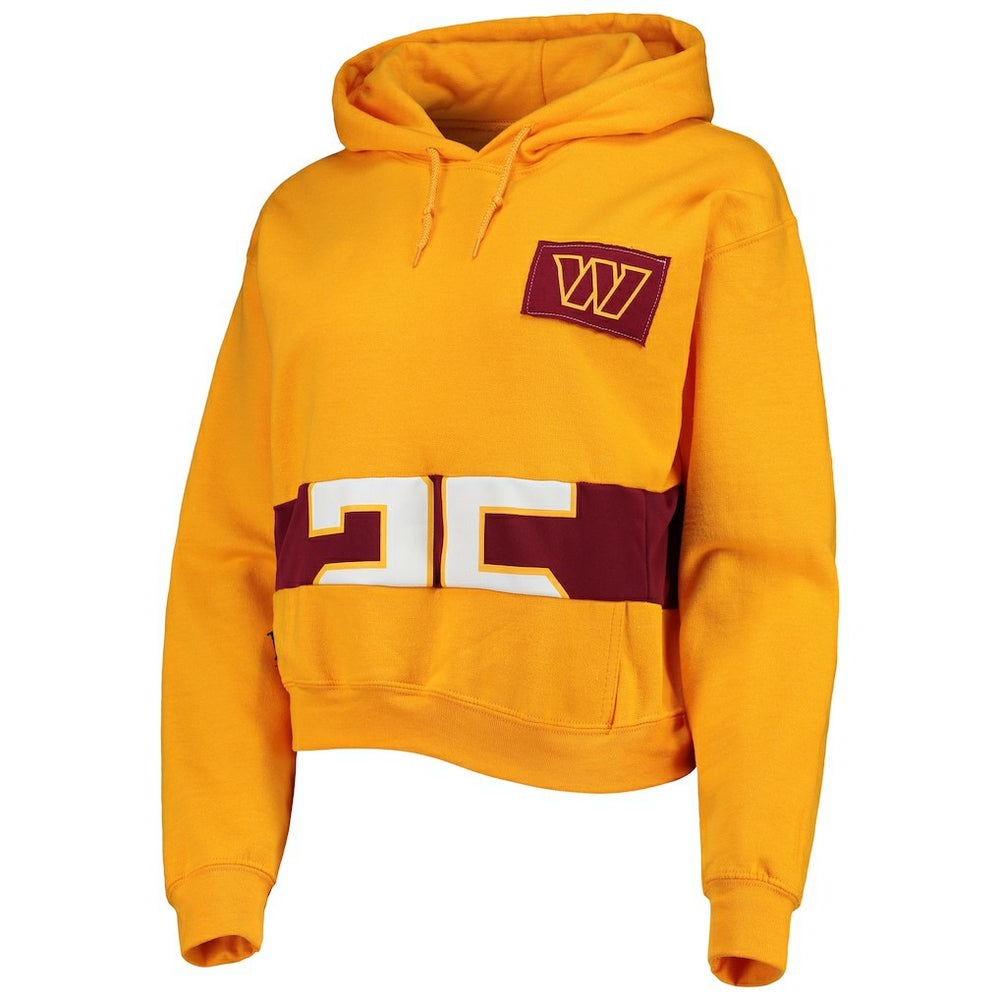 Washington Commanders  Refried Apparel Women's Cropped Pullover Hoodie