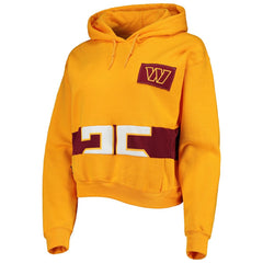 Washington Commanders  Refried Apparel Women's Cropped Pullover Hoodie